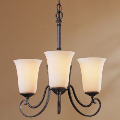 Three Arms Scroll Up Light Chandelier by Hubbardton Forge - Starlight Lighting USA and Canada